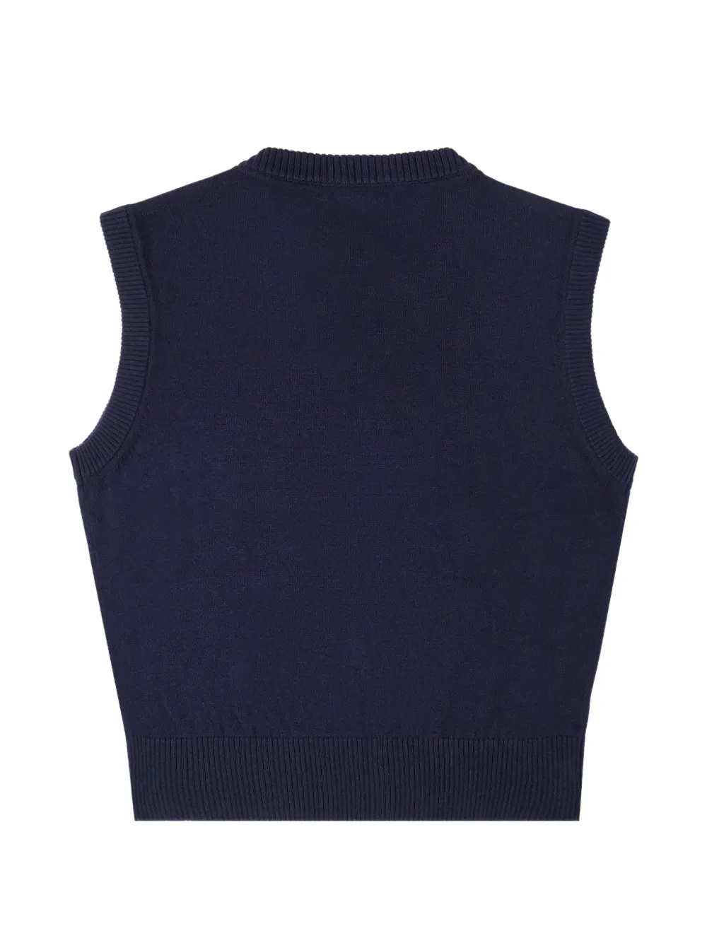 Sporty & Rich Signature gestreepte katoenen top met geborduurd logo Blauw