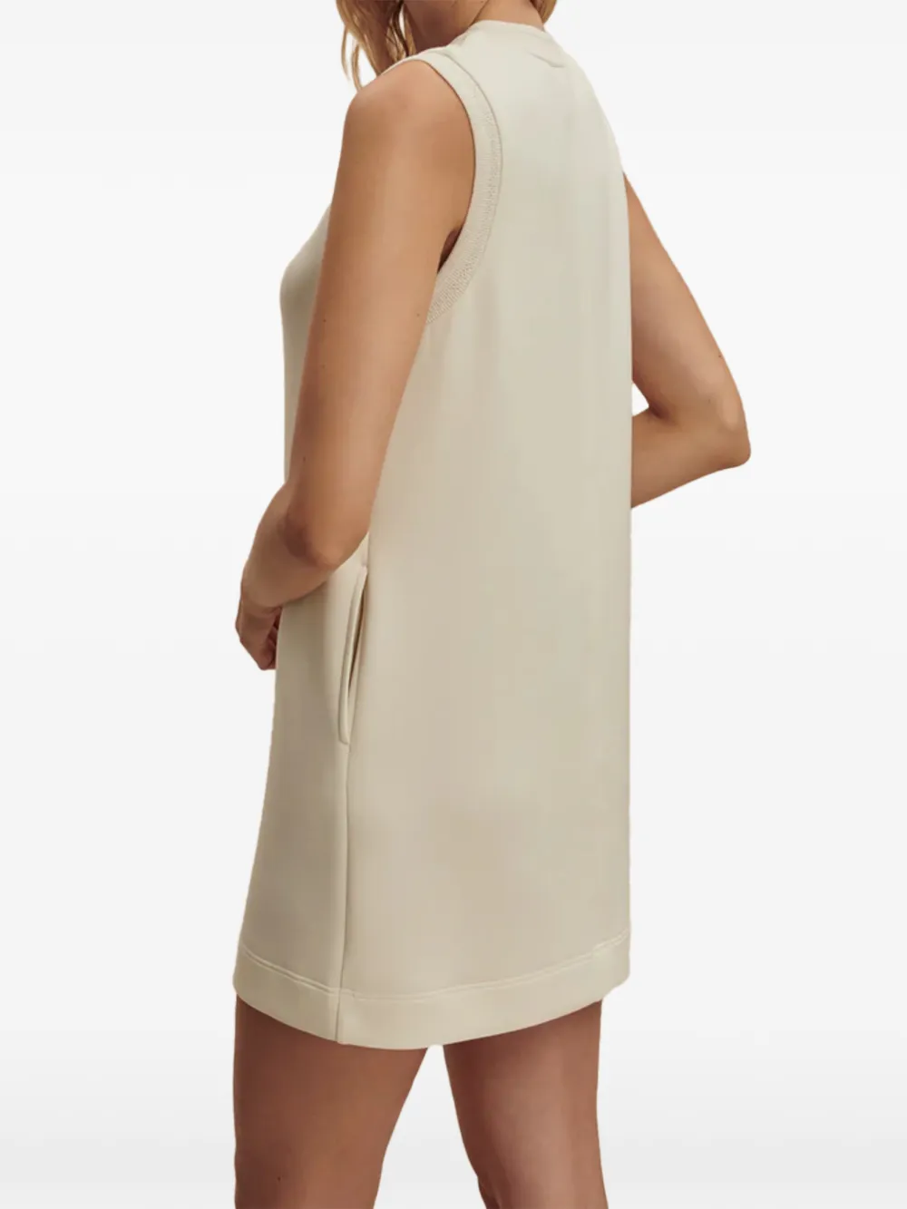 Varley Elba mouwloze mini-jurk met knopen Beige