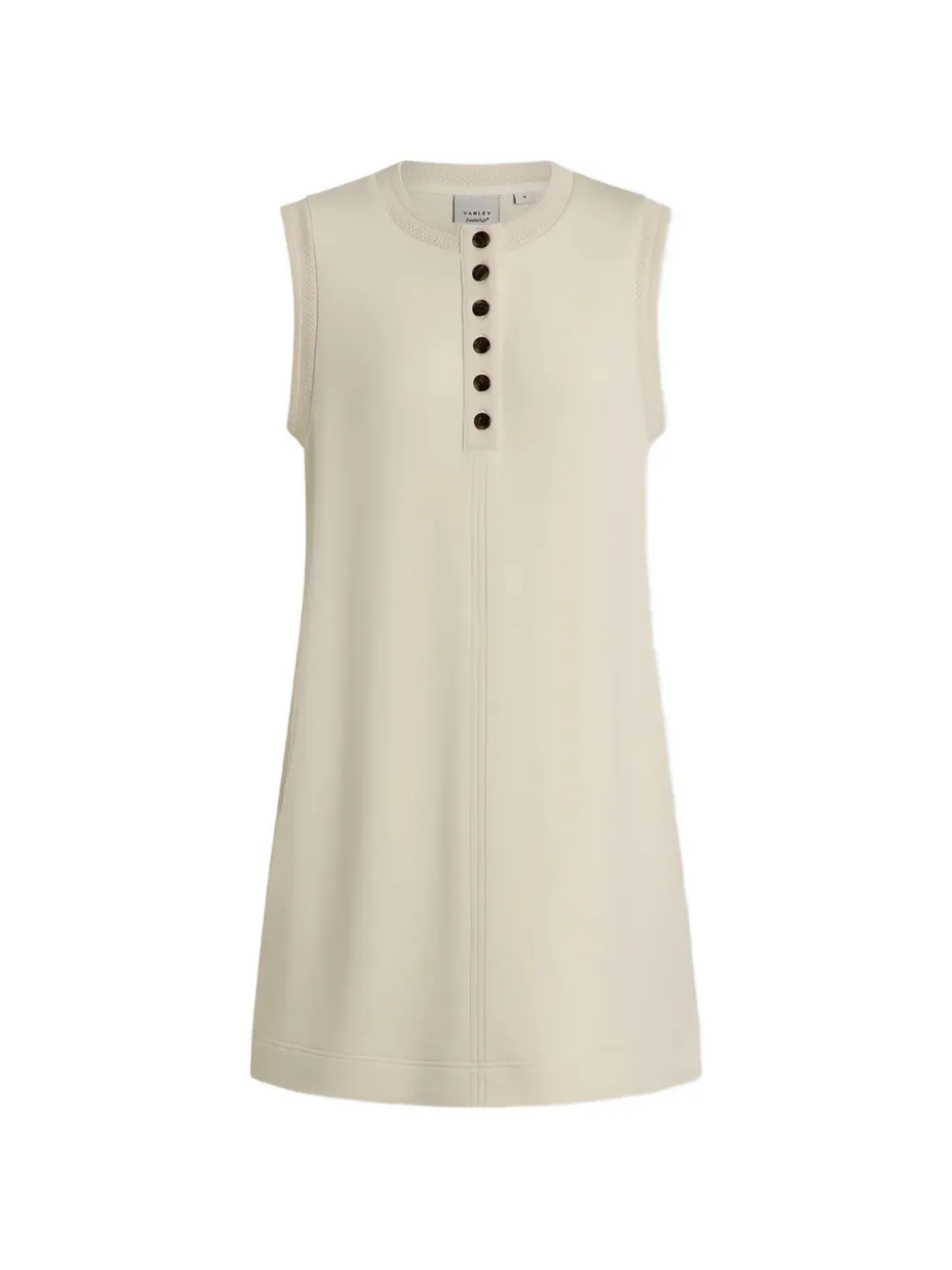 Varley Elba button-up sleevelees mini dress - Toni neutri