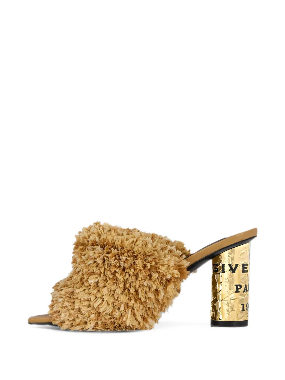Givenchy Leren sandalen met franje en logoprint Beige