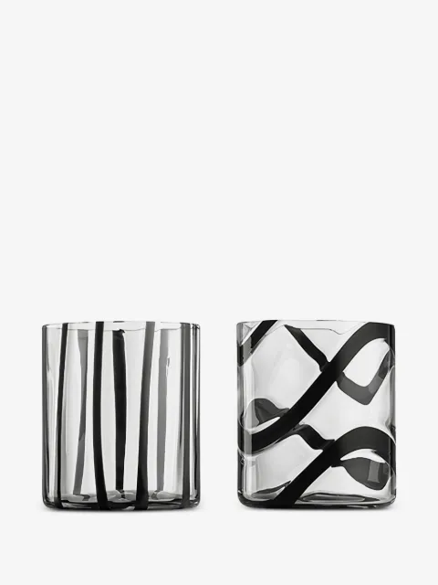 NasonMoretti Cyrcus striped glasses (two-person setting)