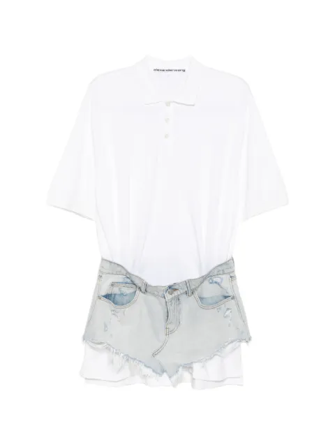 Alexander Wang layered denim-skirt dress