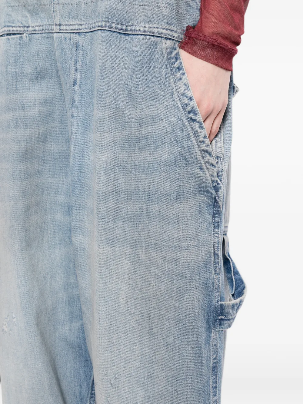 MM6 Maison Margiela Tuinbroek met vervaagd effect Blauw