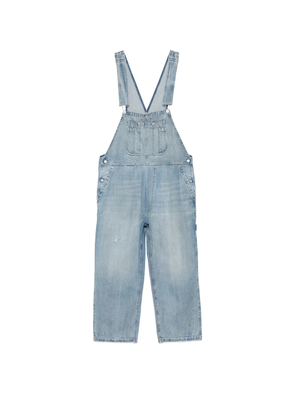 MM6 Maison Margiela faded-effect dungarees - Blu