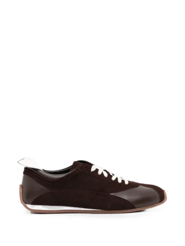 Neous Berenices Panelled Leather Sneakers in Brown