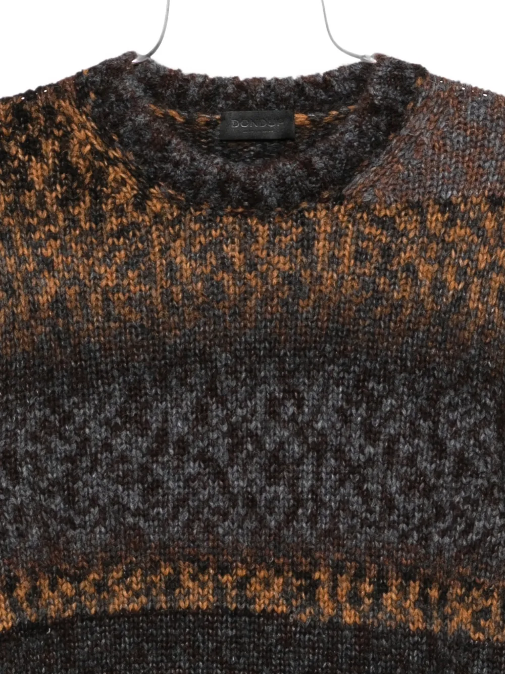 DONDUP Gebreide trui met jacquard en kleurverloop Bruin