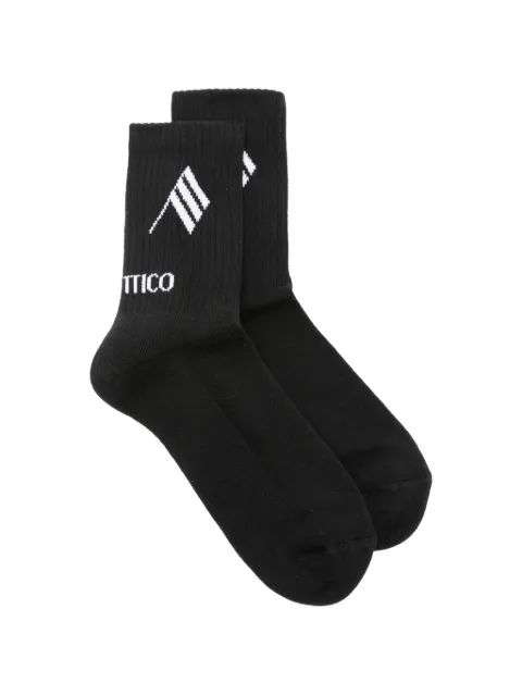 The Attico logo-intarsia ribbed-knit socks