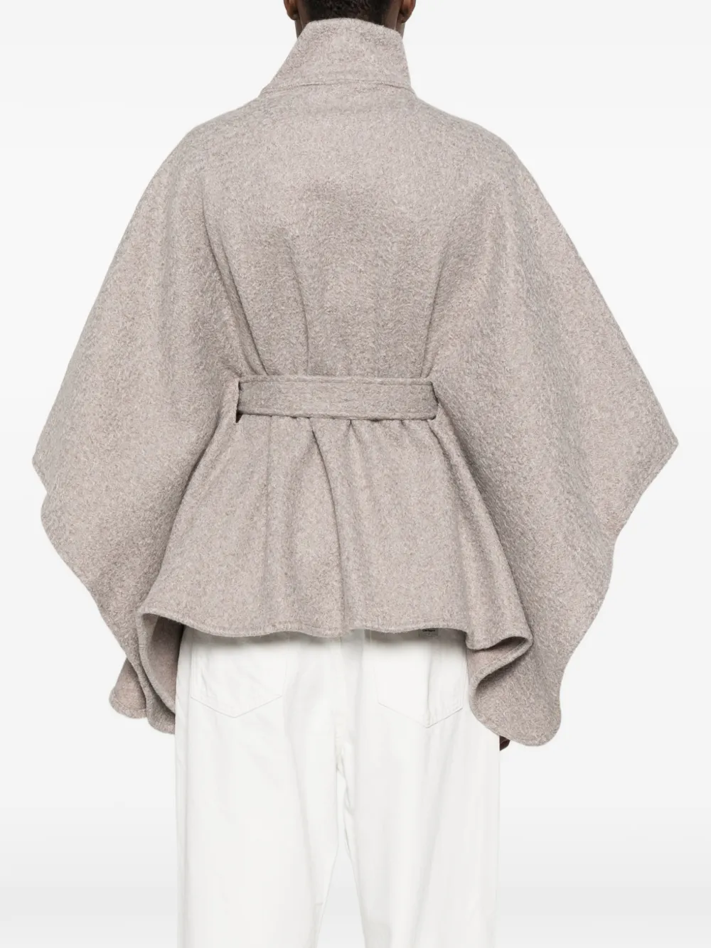 LIU JO Cape met knopen en logoplakkaat Grijs