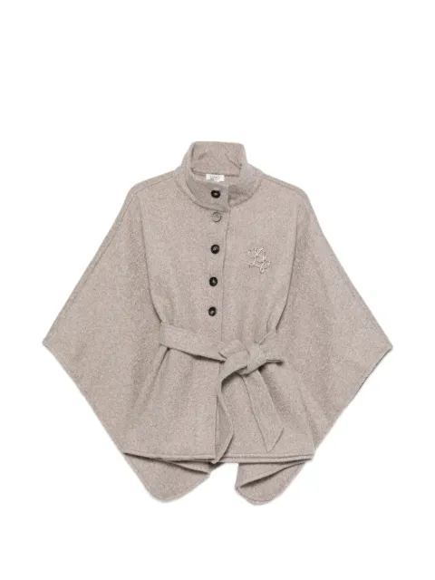 LIU JO logo-plaque buttoned cape