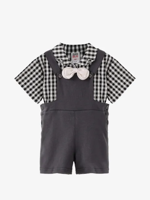 BANBLU check-print shorts set (set of two)