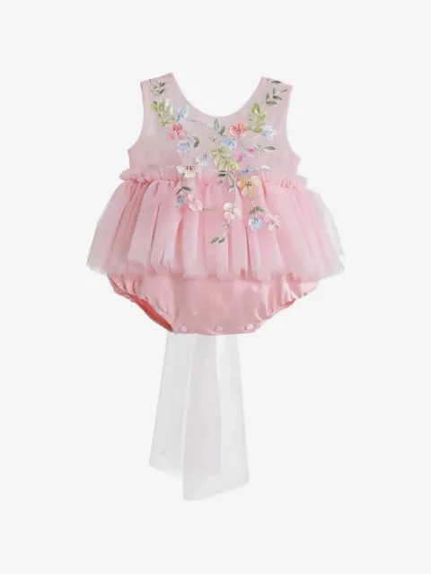 Tulleen Rosella floral-embroidered romper