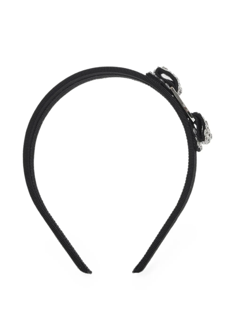 Ferragamo Vara bow crystal-embellished headband - Nero