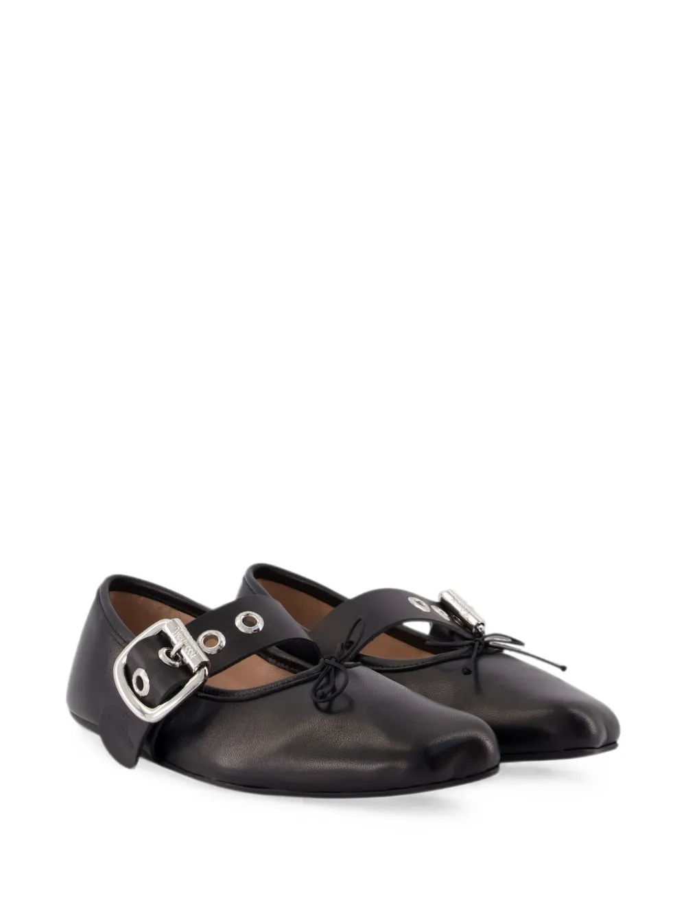 Vivienne Westwood Alice buckle-strap ballet flats Zwart