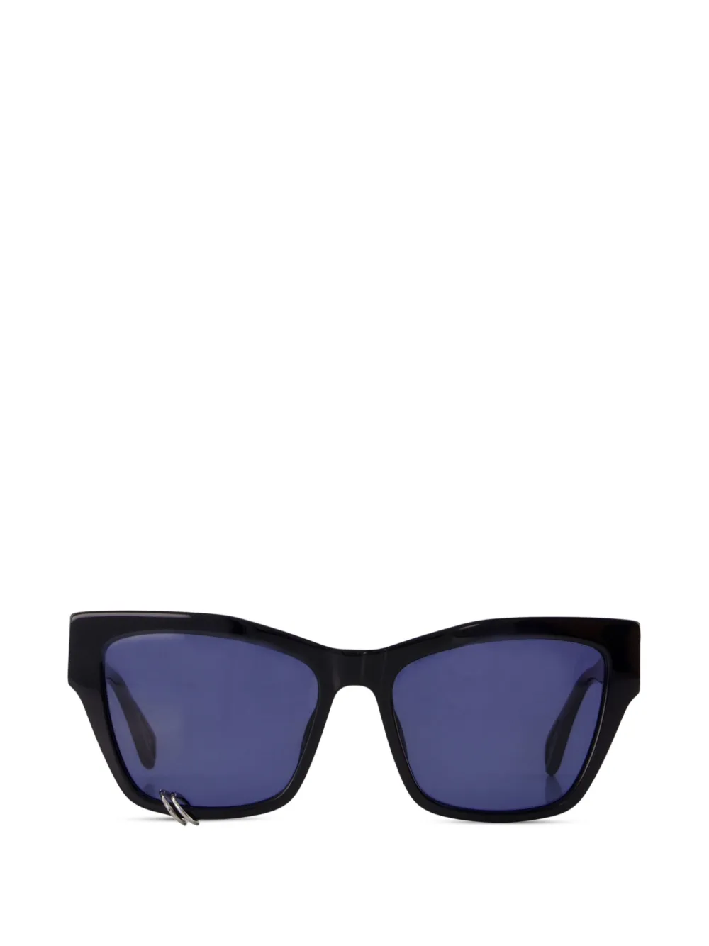 Zadig&Voltaire stud-embellished rectangle-frame sunglasses - Nero