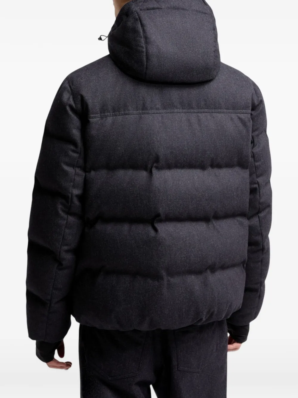 Moncler Grenoble Gewatteerd jack met capuchon Zwart