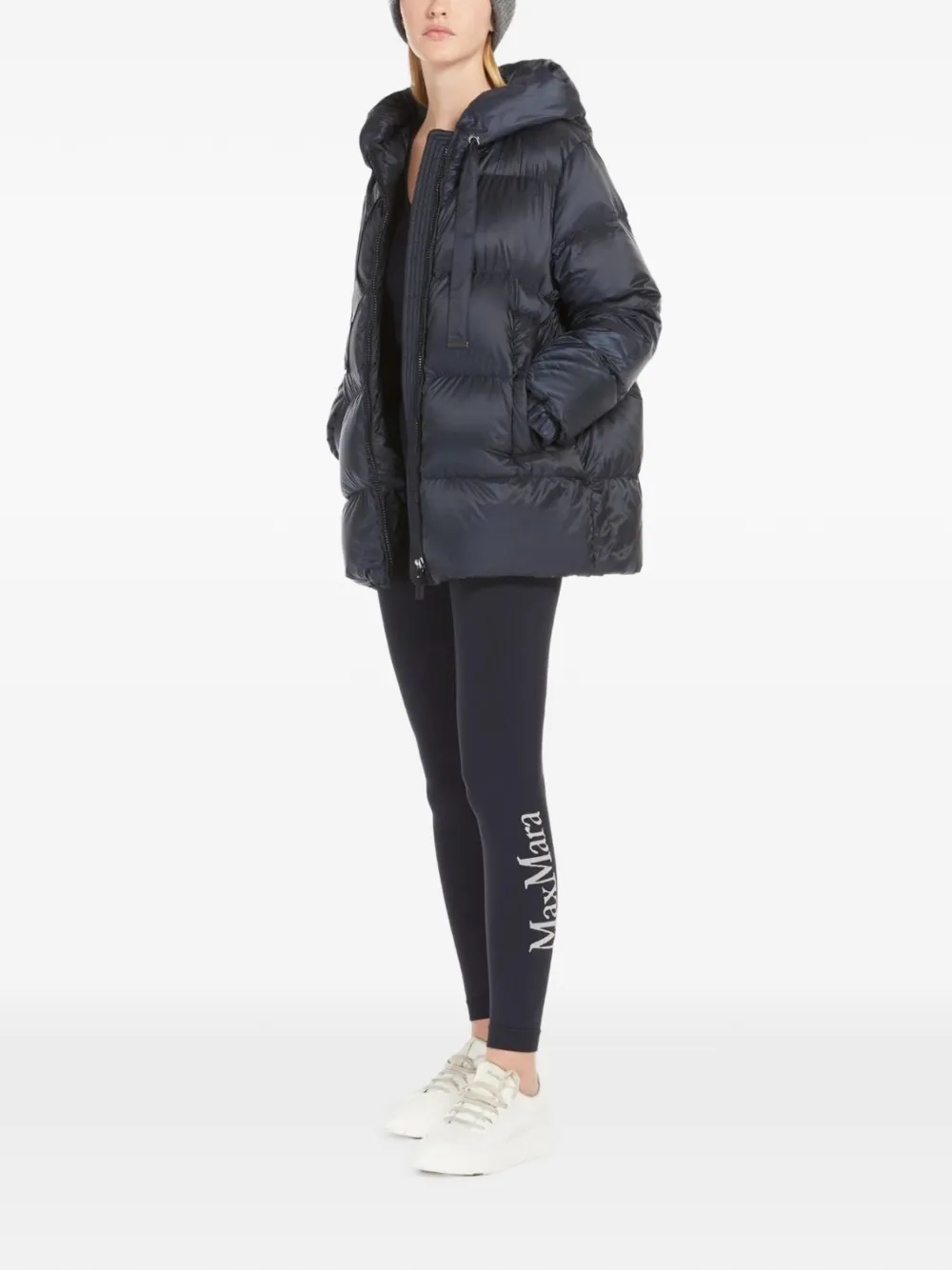 Max Mara Waterafstotend donsjack Blauw