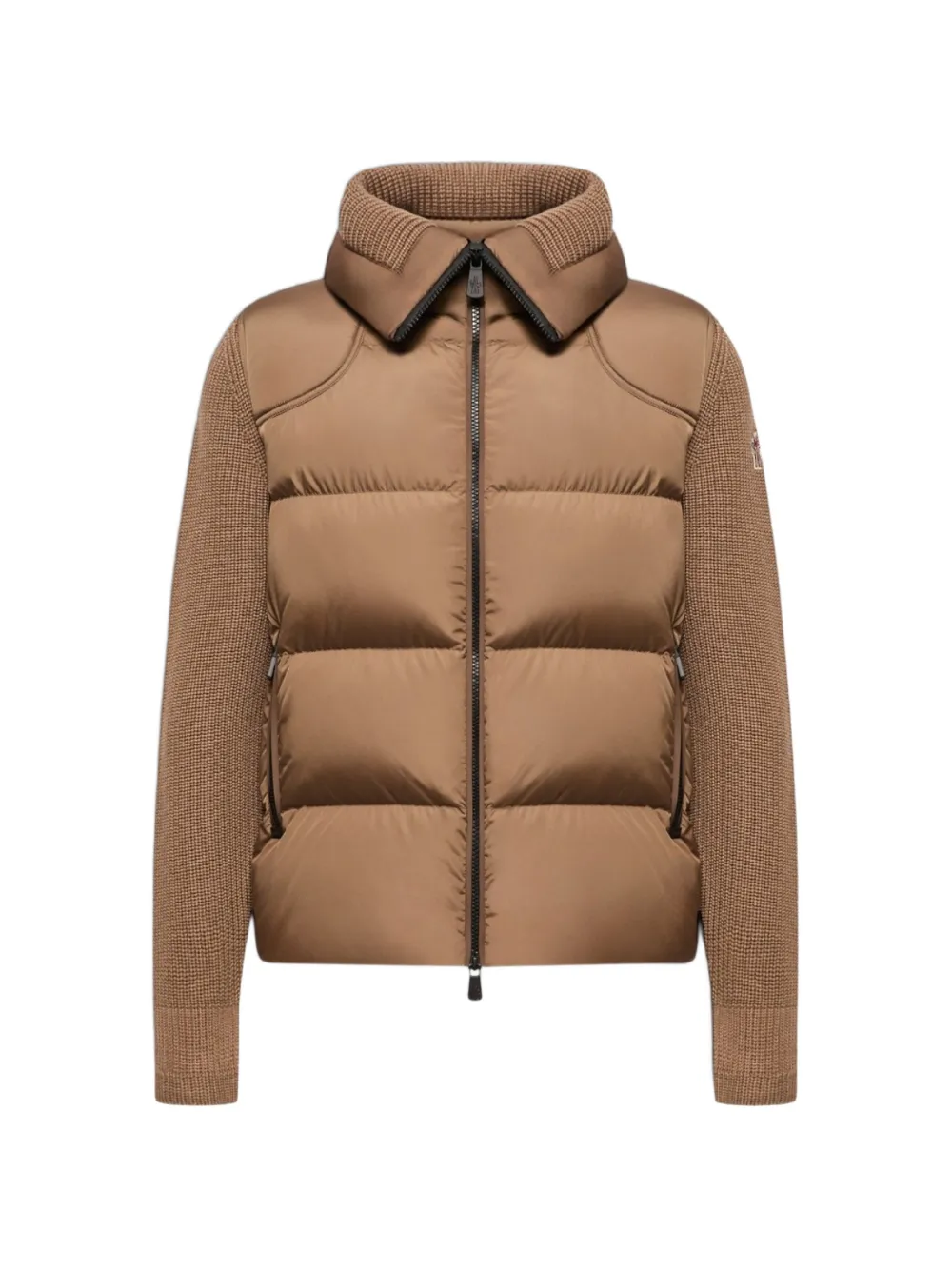 Moncler Grenoble пуховик с трикотажными рукавами | коричневый | Image 1