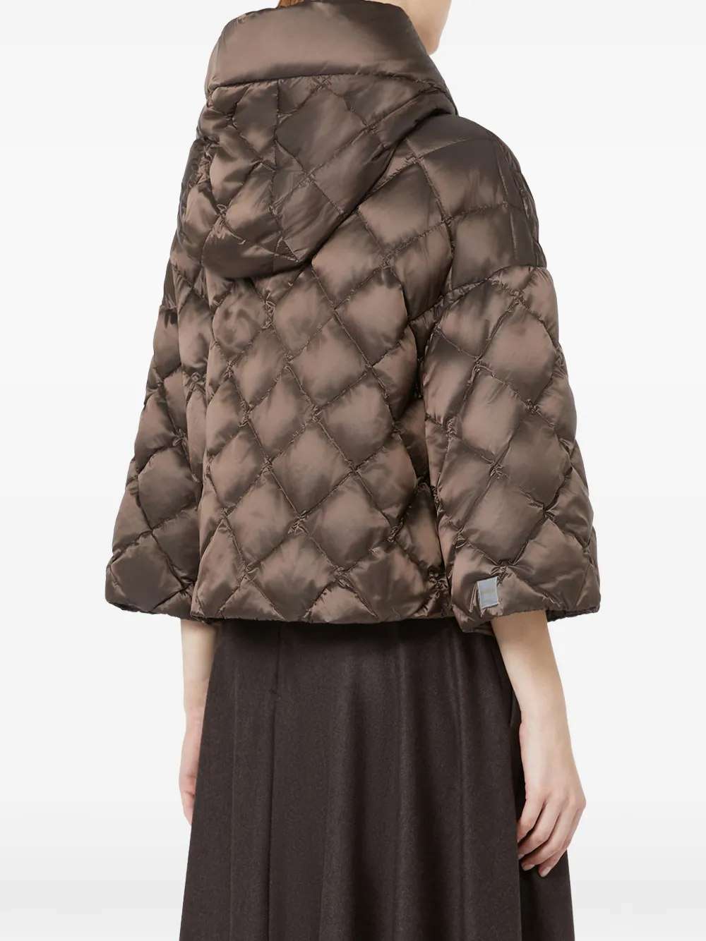 Max Mara Gevoerd jack met capuchon Bruin