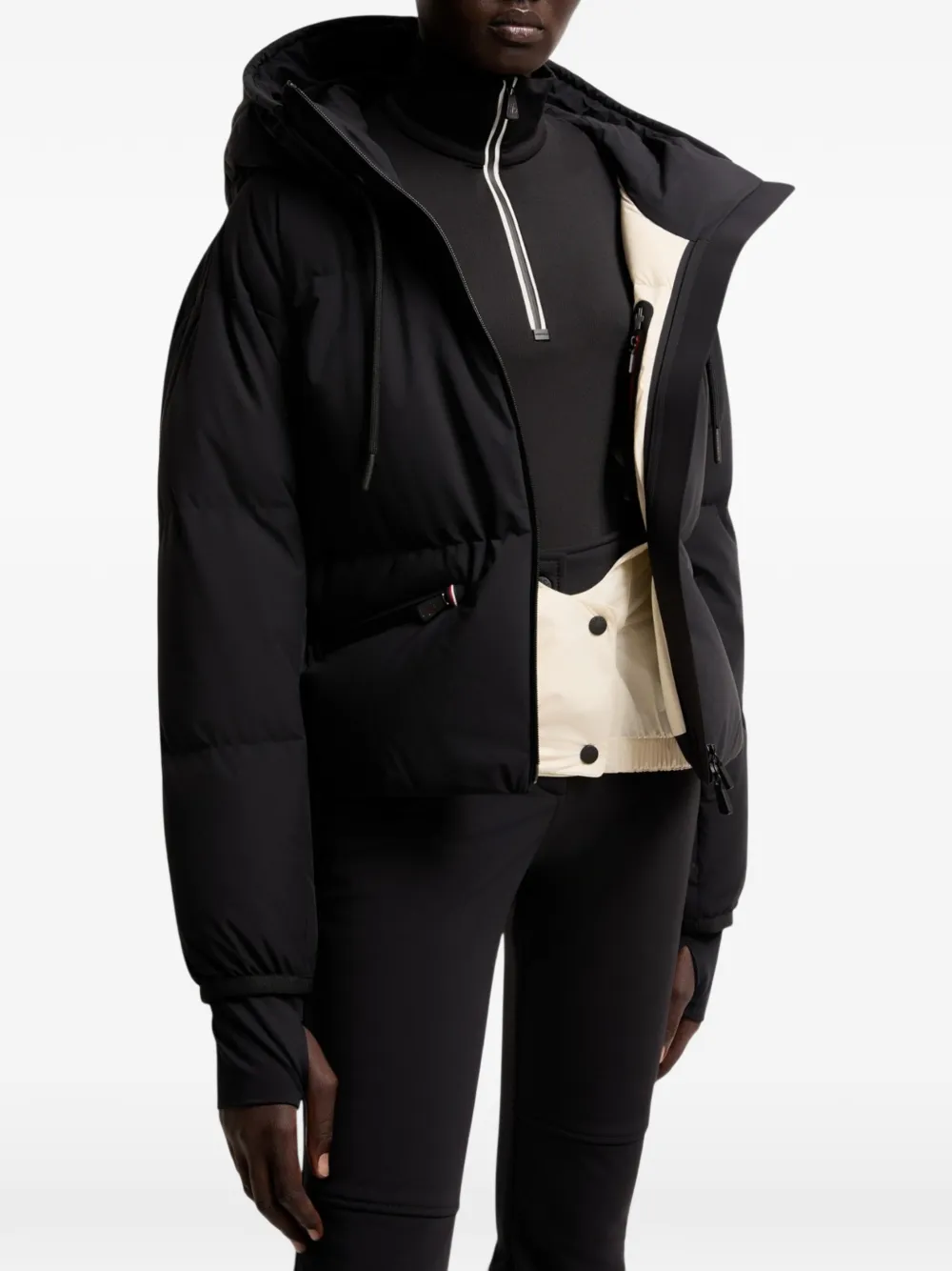 Moncler Grenoble Gewatteerde jas Zwart