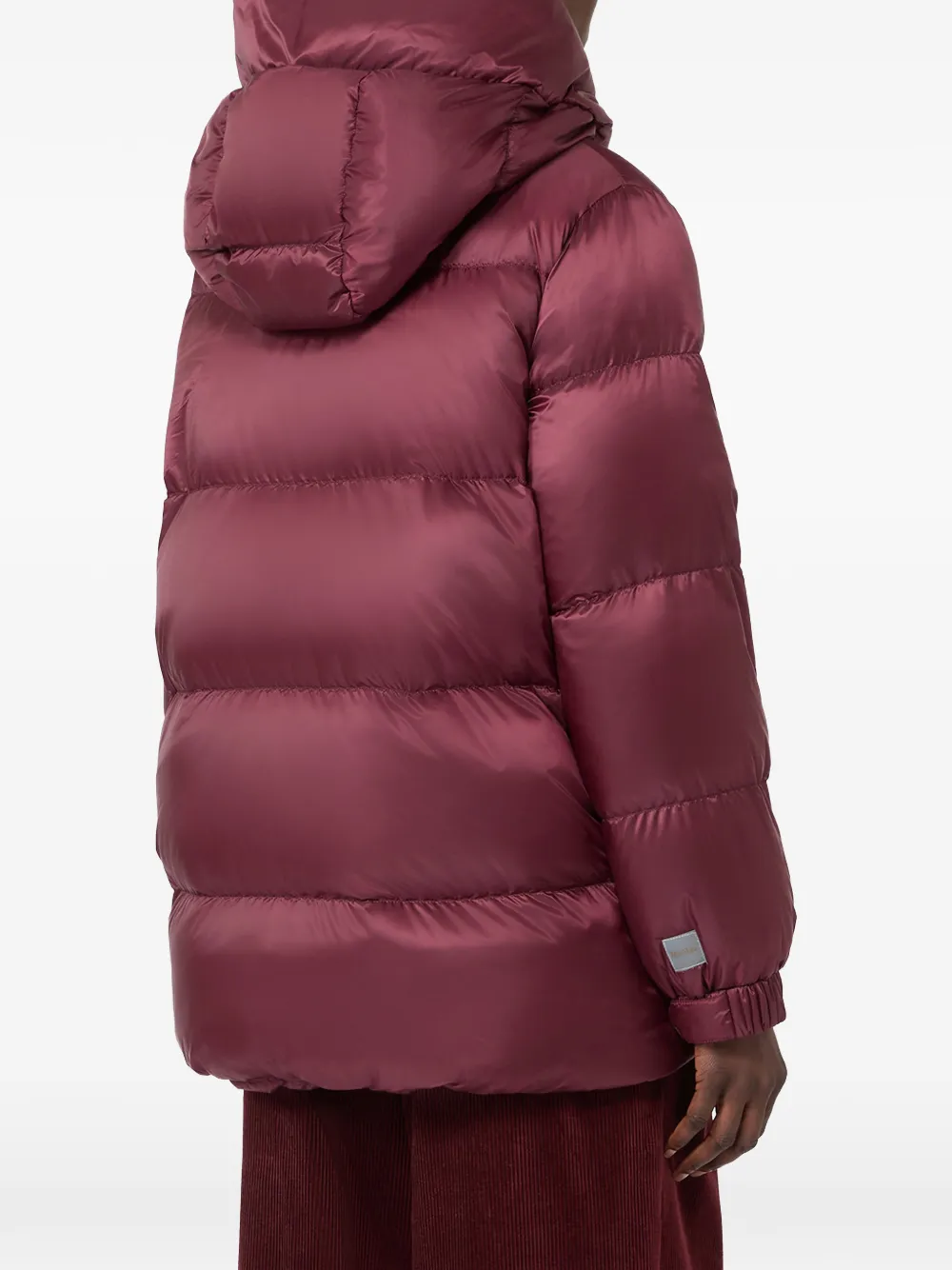 Max Mara The Cube gewatteerde jas met capuchon Rood