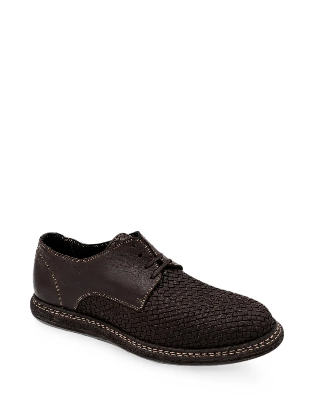 Guidi woven leather derby shoes Bruin