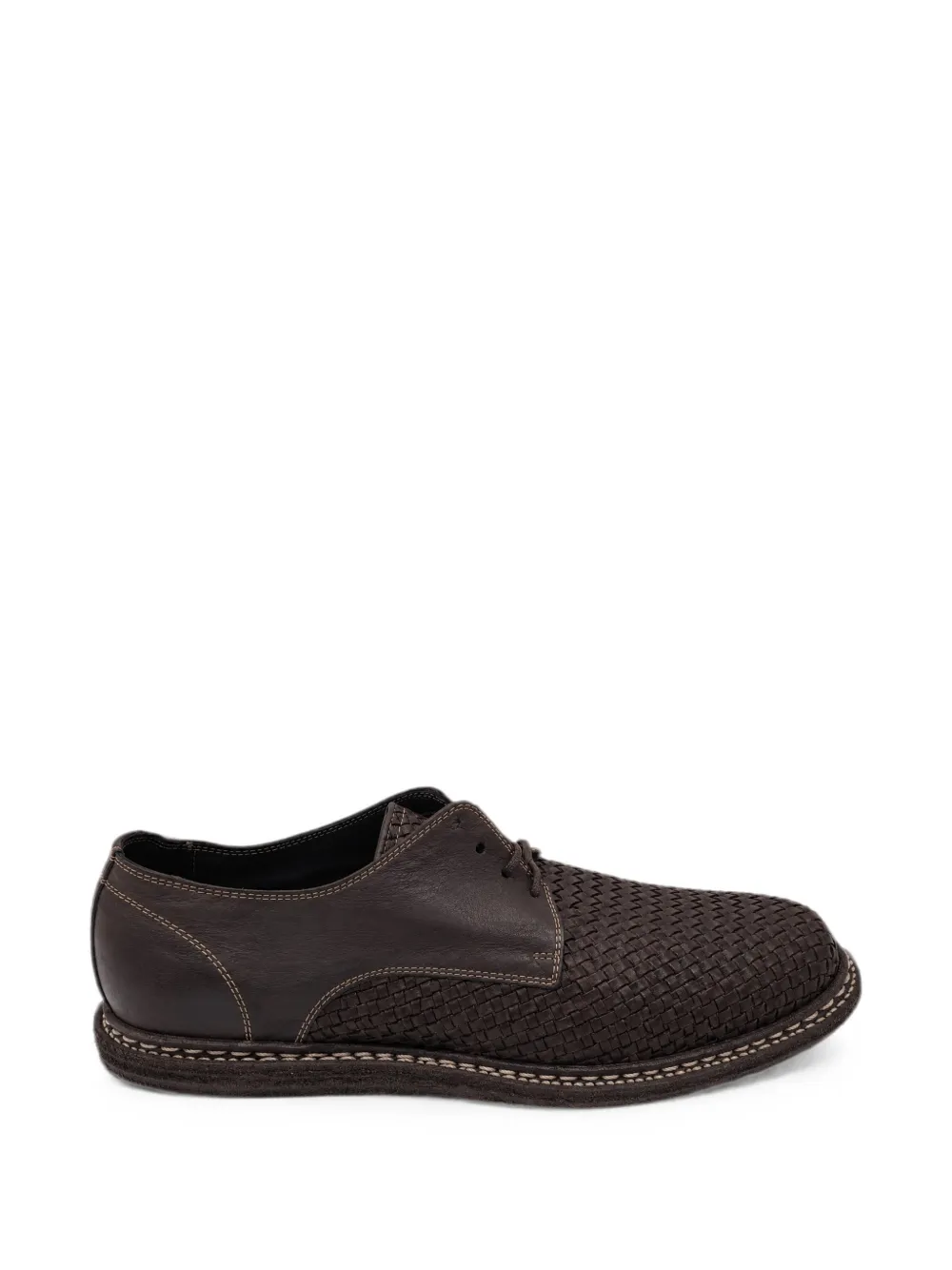 Guidi woven leather derby shoes Bruin