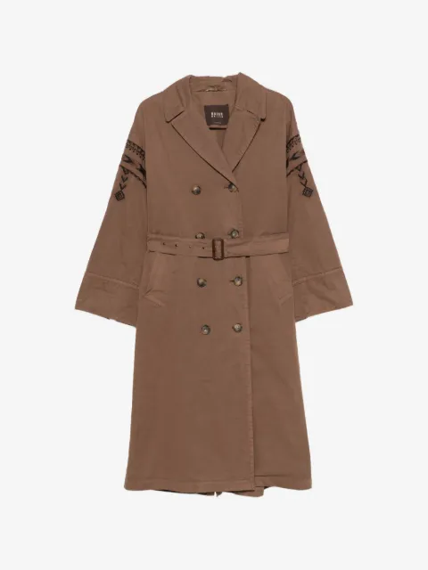 Bazar Deluxe trench croisé à broderies