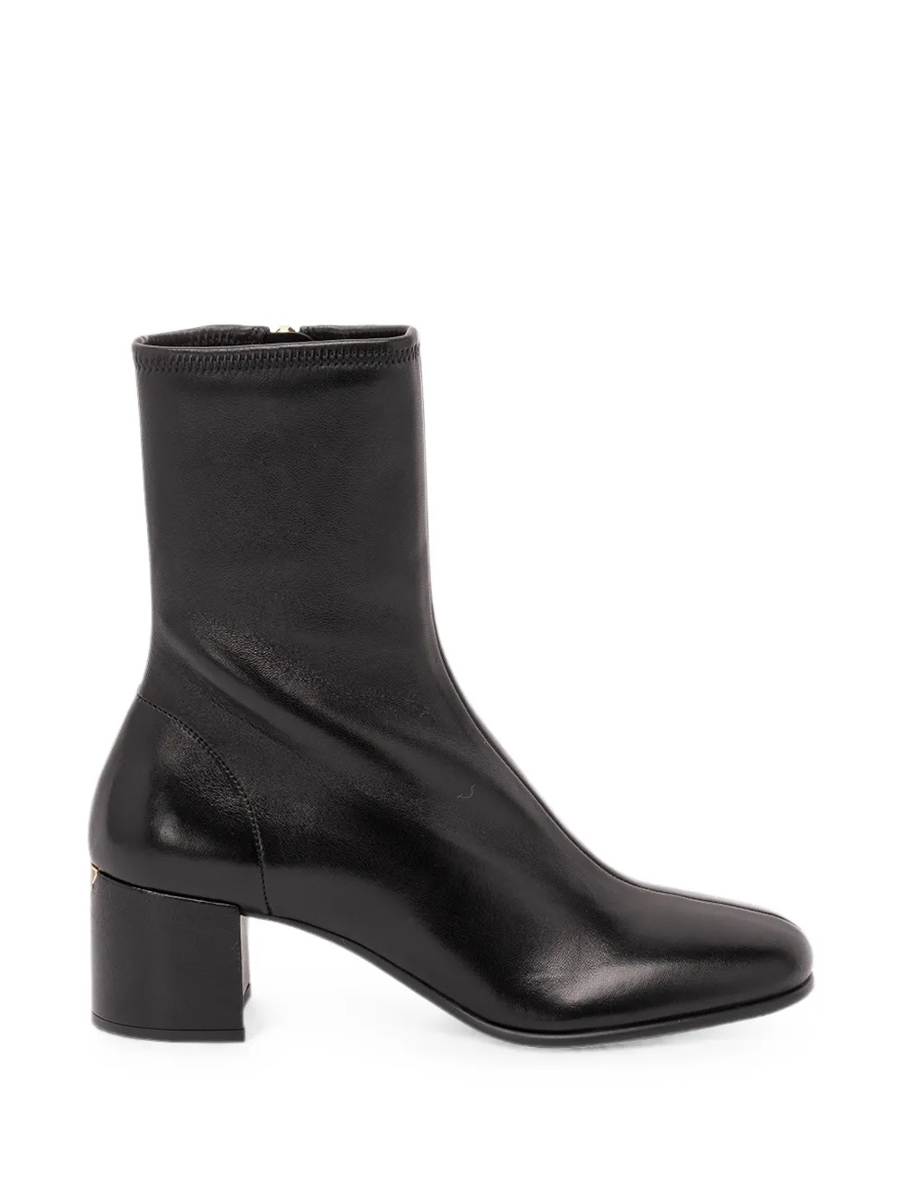 Prada logo-plaque ankle boots Zwart