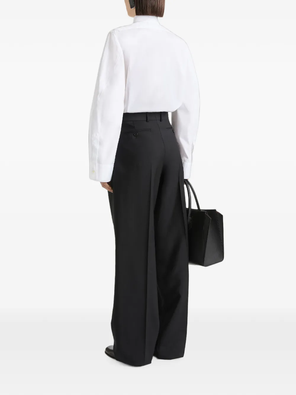 Givenchy Cocoon popeline blouse met strik Wit