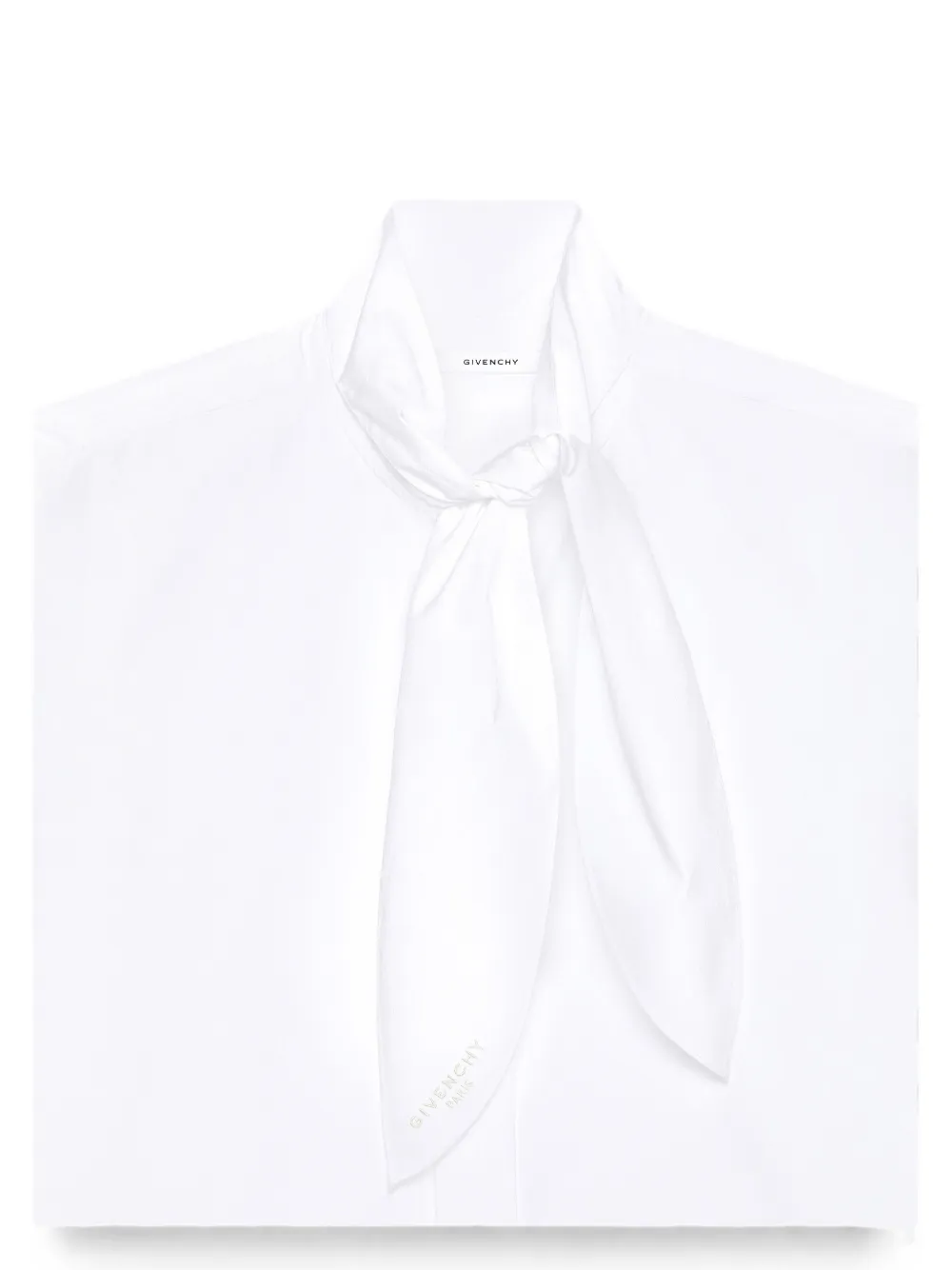 Givenchy Cocoon popeline blouse met strik Wit