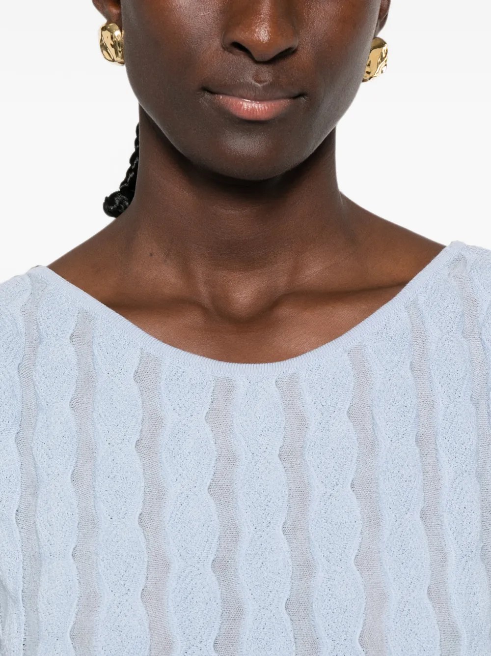 Antonino Valenti Mouwloze mini-jurk met textuur Blauw