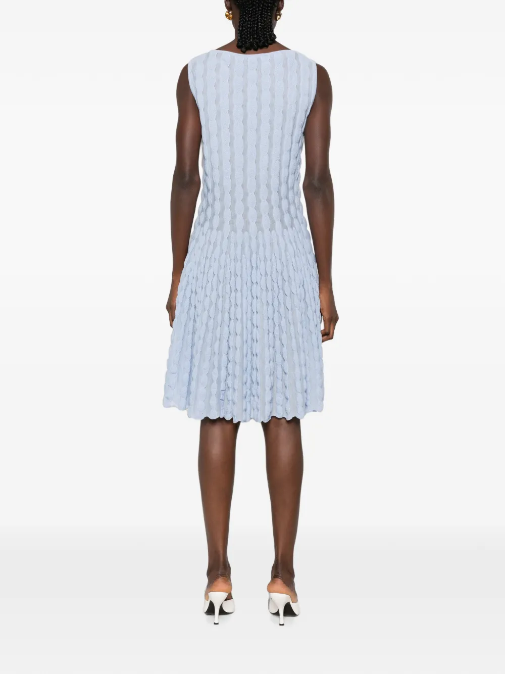 Antonino Valenti Mouwloze mini-jurk met textuur Blauw