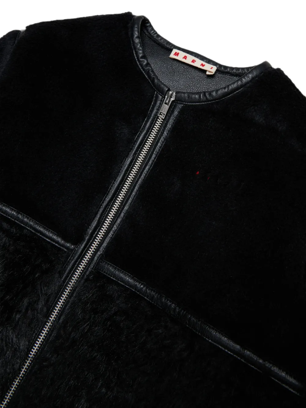 Marni Kids Jack met vlakken van imitatiebont Zwart