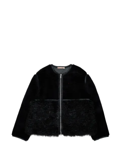Marni Kids faux-fur panelled jacket