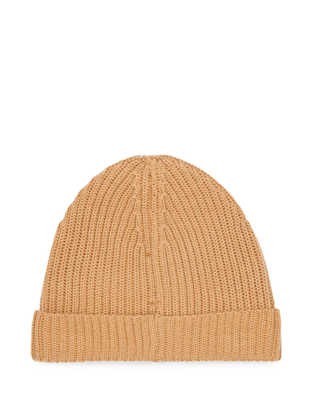 Marni Kids Geribbelde muts met geborduurd logo Beige