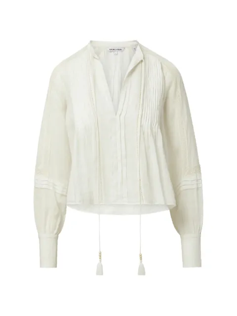 Veronica Beard Blusa Sawyer com acabamento de renda