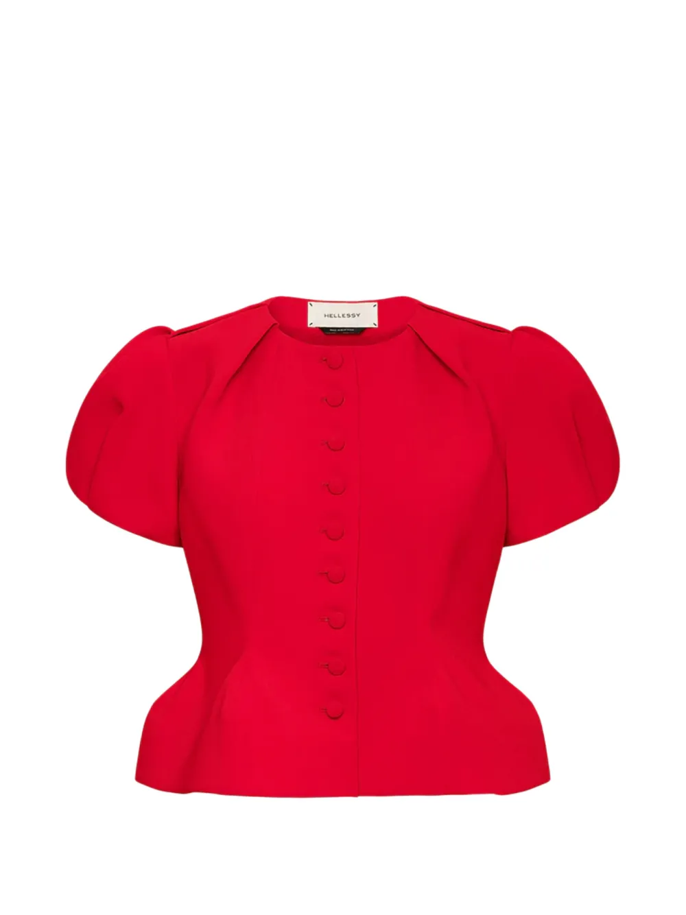 Hellessy Nelly puff-sleeve button-down jacket - Rosso