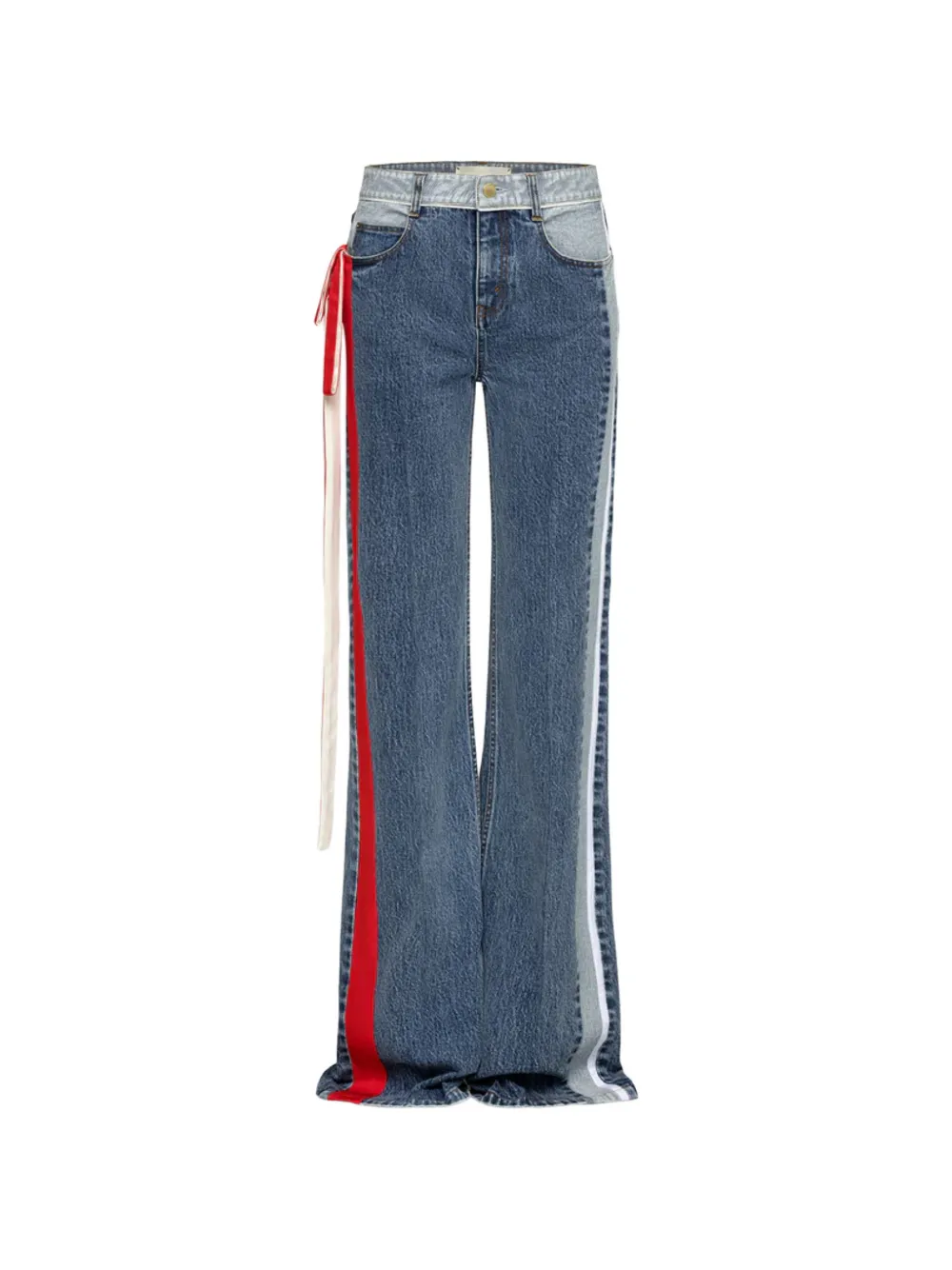 Hellessy Ben side-stripe straight-leg denim jeans - Blu