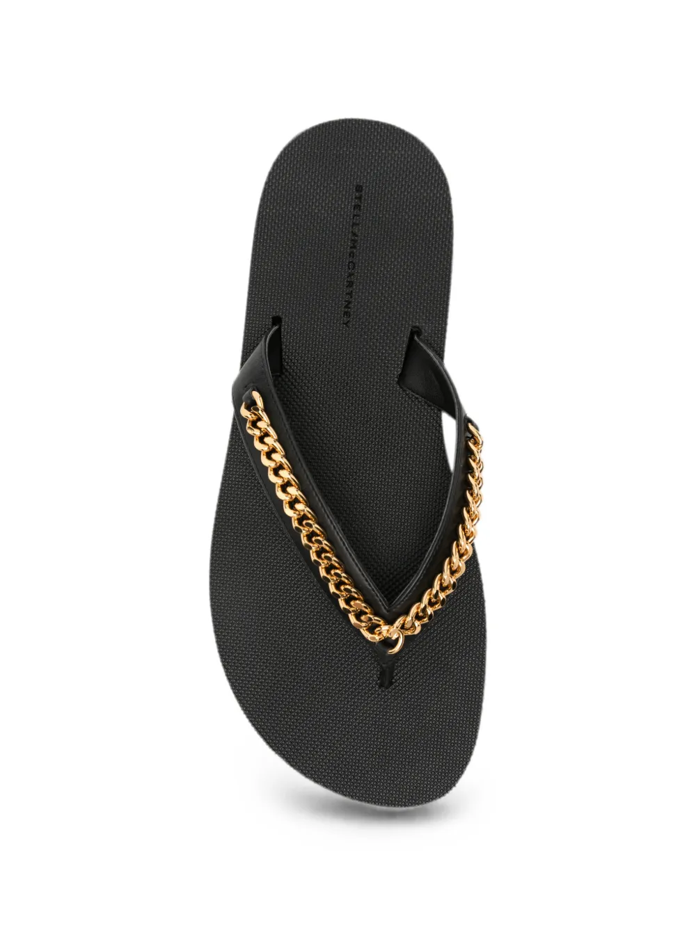Stella McCartney Falabella chain-embellished flip flops Zwart