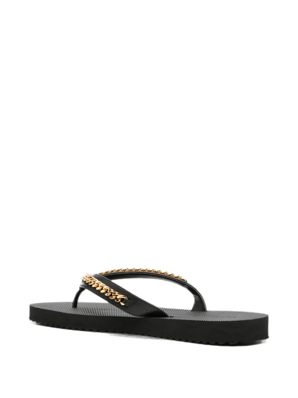 Stella McCartney Falabella chain-embellished flip flops Zwart