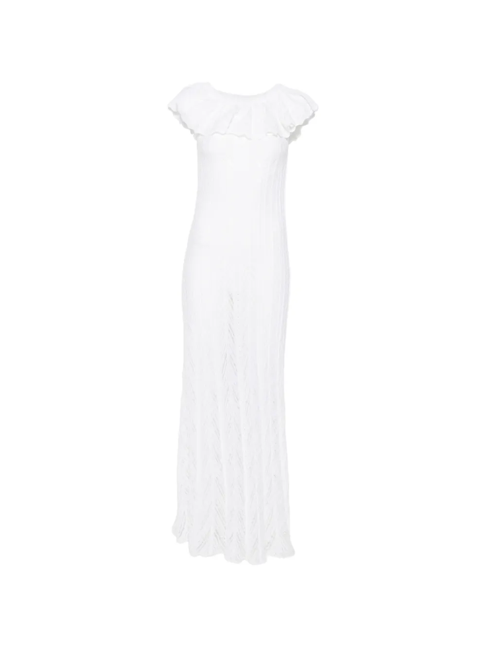 Antonino Valenti Schulterfreies Maxikleid - Weiß