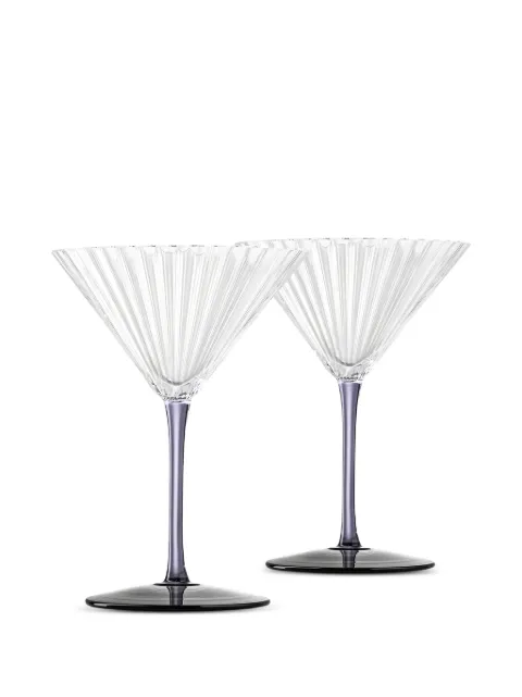NasonMoretti textured martini glasses (two-person setting)