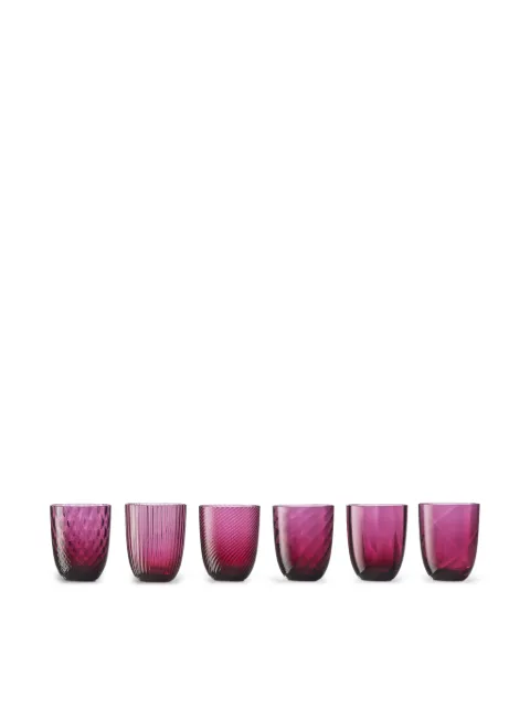 NasonMoretti Idra ribbed glasses (six-person setting)
