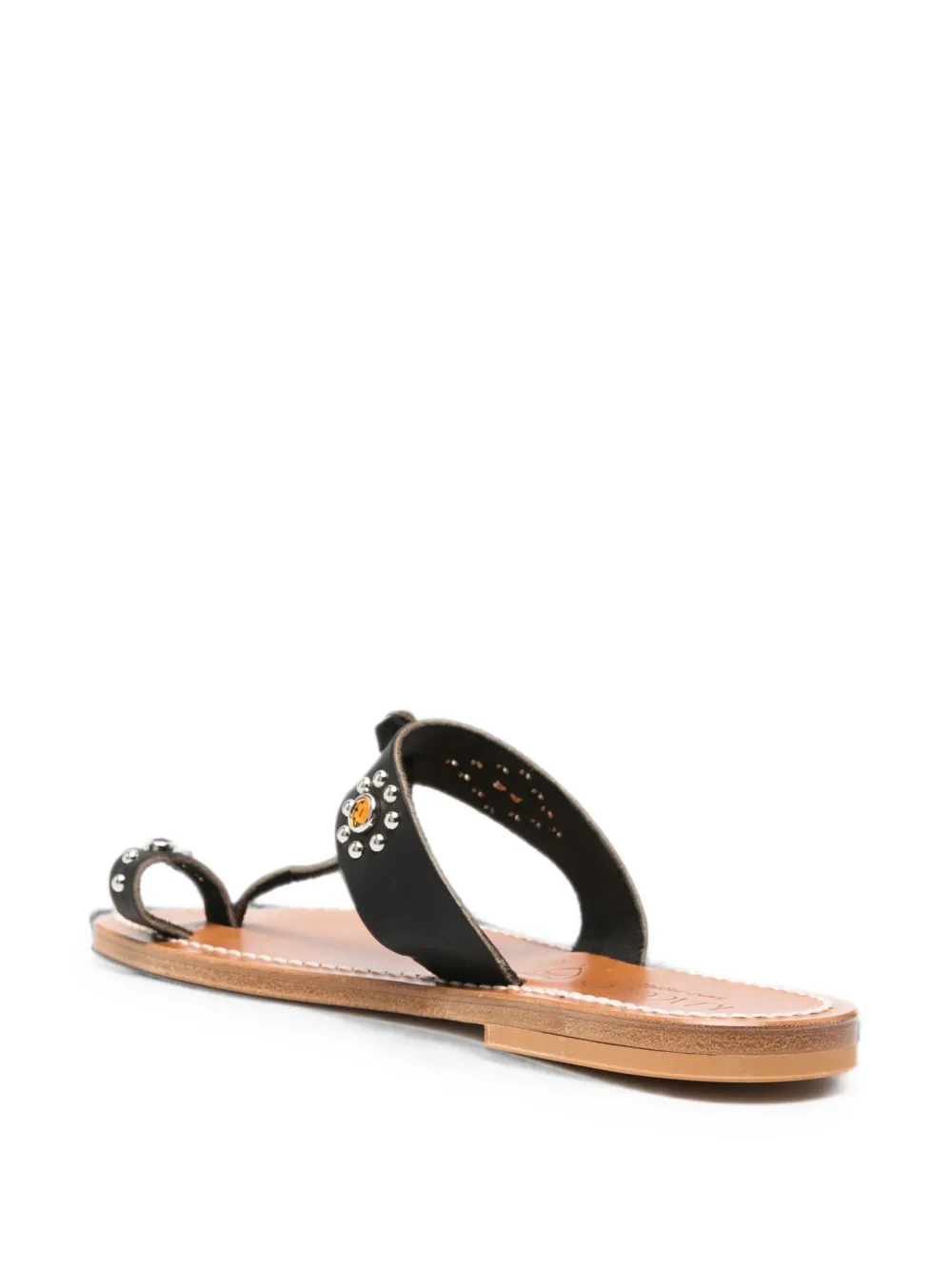 K. Jacques embellished toe-strap sandals Zwart