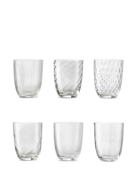 NasonMoretti Idra textured glasses (six-person setting)