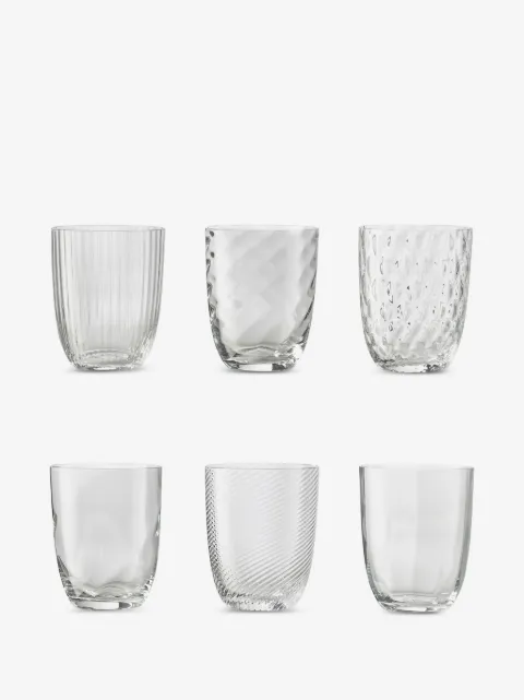 NasonMoretti Idra textured glasses (six-person setting)