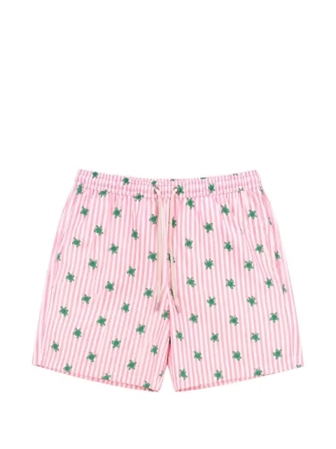 MC2 Saint Barth striped turtle-print swim shorts