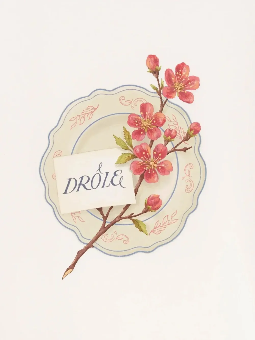 Drôle De Monsieur Drôle Porcelaine cotton T-shirt Beige