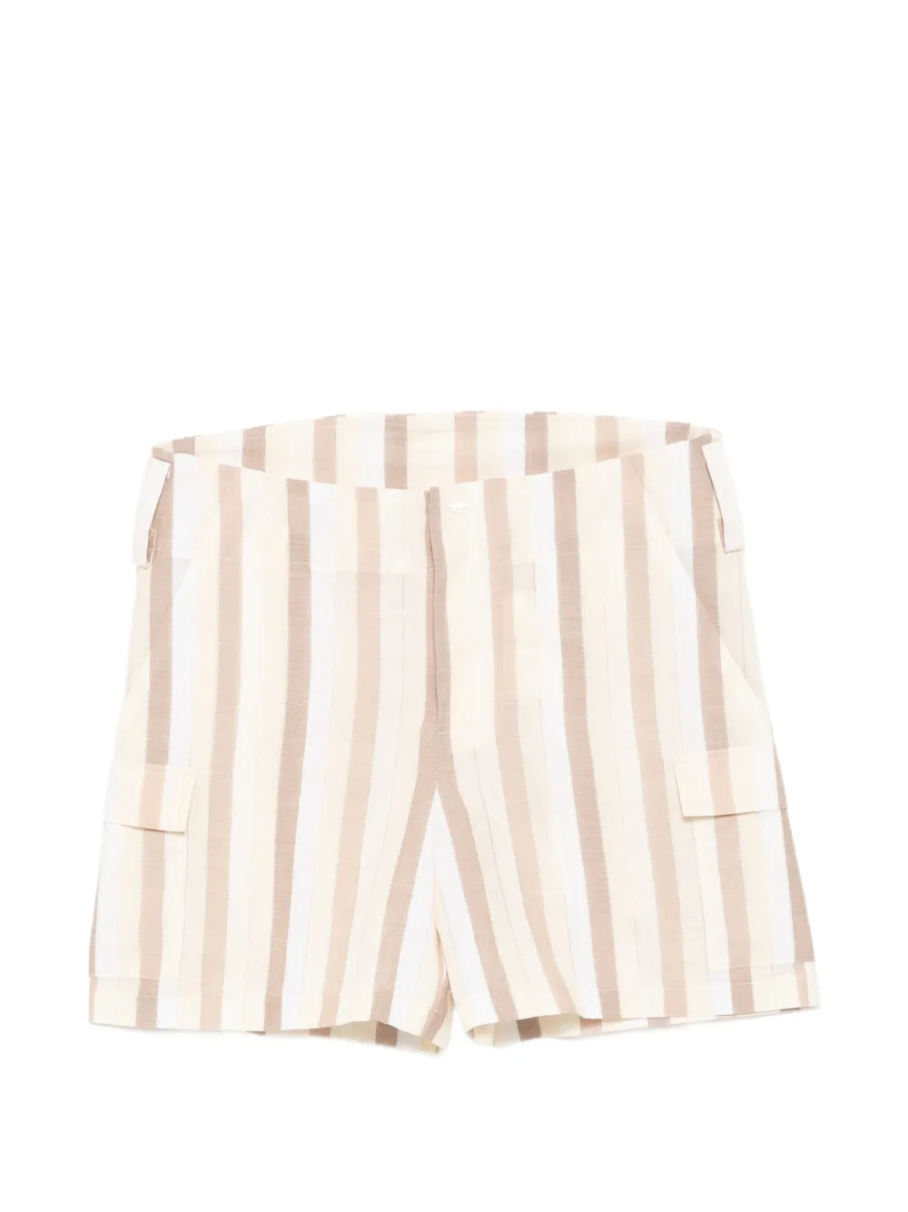 YOUNG N SANG striped cargo shorts - Toni neutri