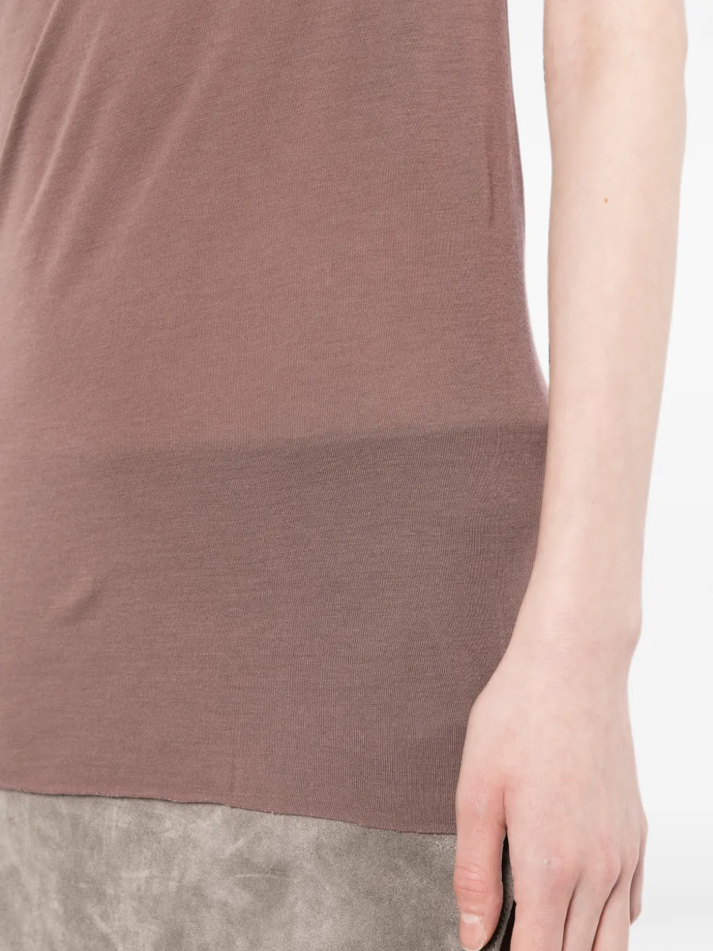 Rick Owens Asymmetrische top Beige